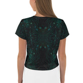 Close-up of Bold Pop Palette Crop Top Fabric and Print Detail